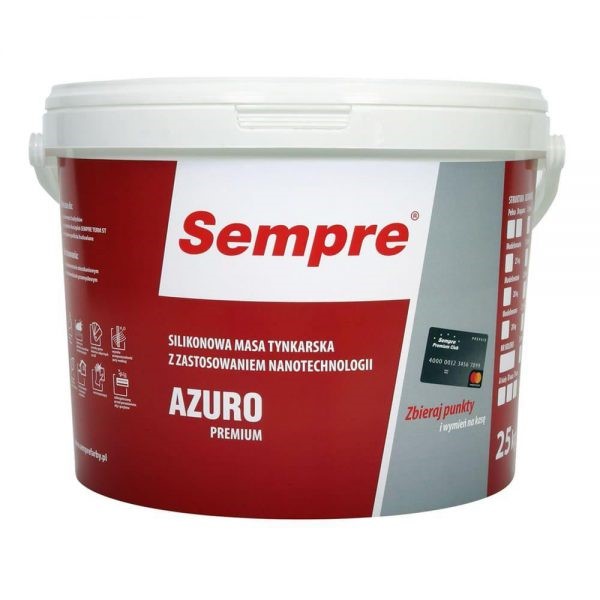 Silikonová omítka Sempre Azuro Premium NANO 1,5A Bílý 25kg