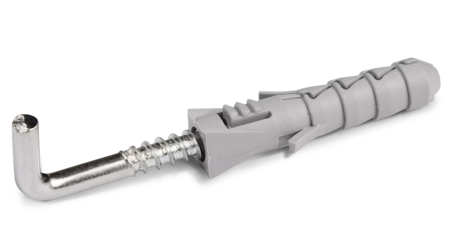 Kołek rozporowy 8x40 mm z hakiem kątowym - blister -