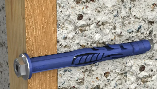 Rámová hmoždinka s límcem a pozinkovaným šroubem s šestihrannou hlavou R-FF1 10x240 mm – 25 ks - Obrázek 3