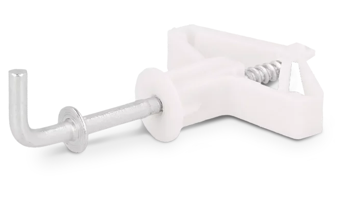 Plastová hmoždinka s rovnou hákem GK 10 mm - blistr - 4 ks