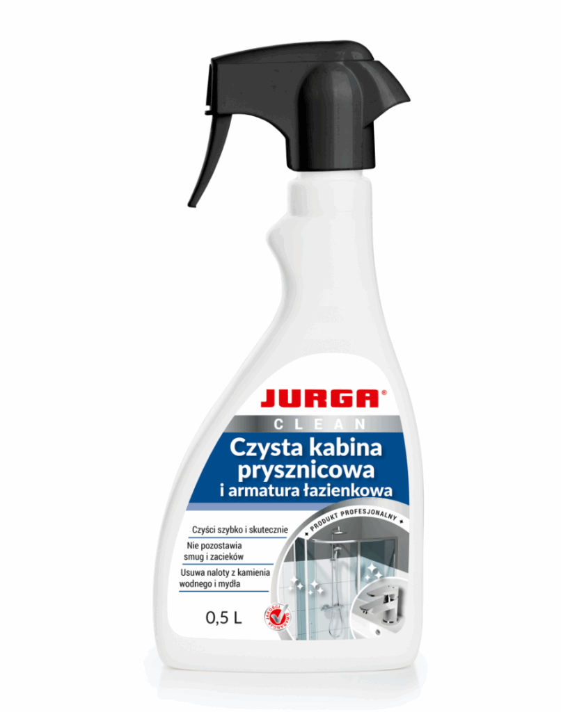 Čisticí sprej na sklo, obklady a armaturu JURGA CLEAN ČISTÝ SPRCHOVÝ KOUT 0,5L